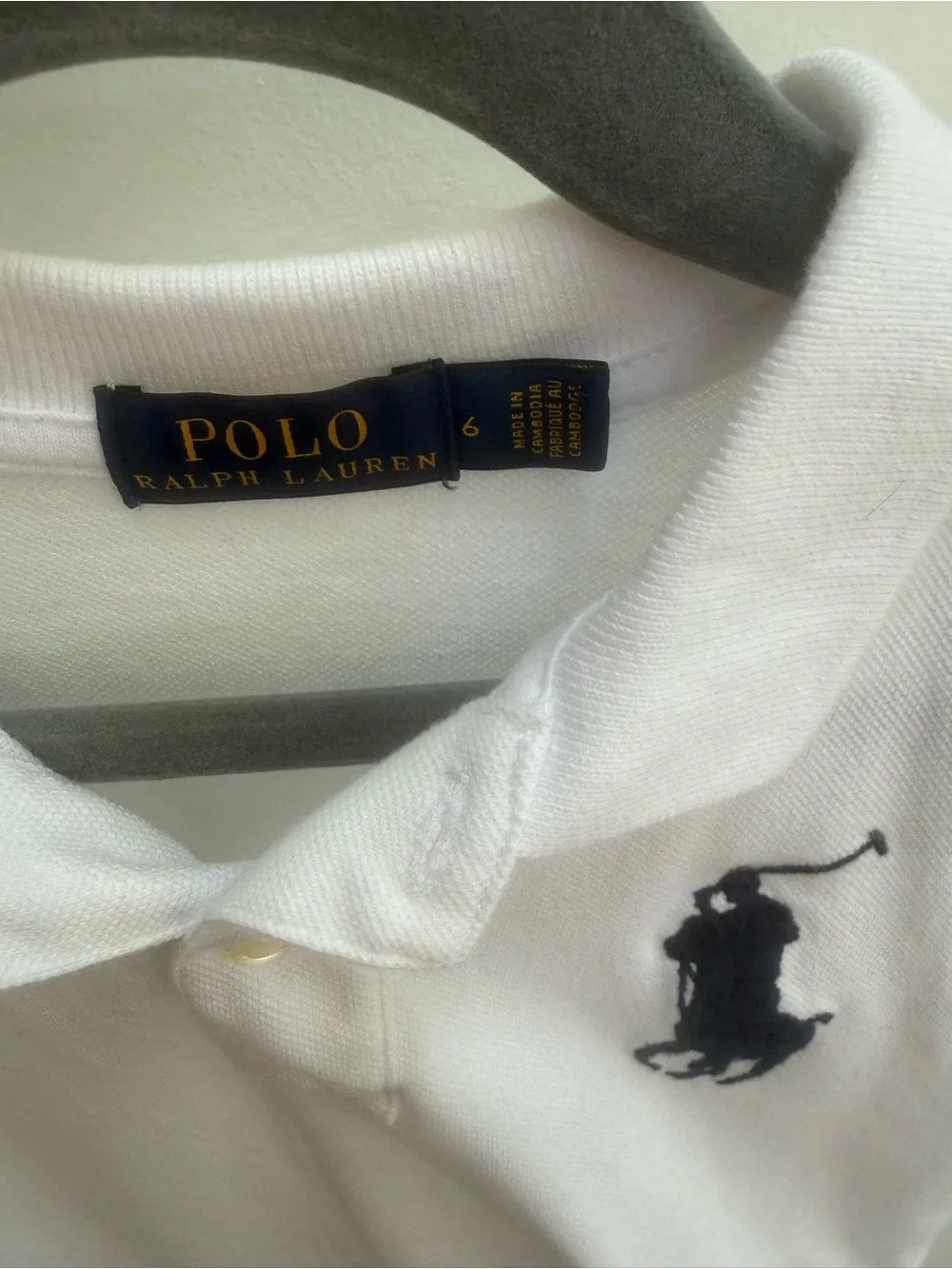 Polo by Ralph Lauren White Short-Sleeve Polo with Navy Pony